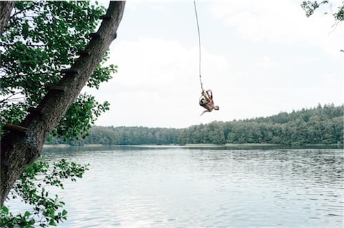 JUMPING OFF ROPE SWING
